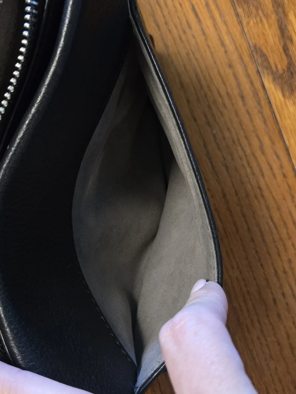 Vince Camuto Black Leather Messenger Bag